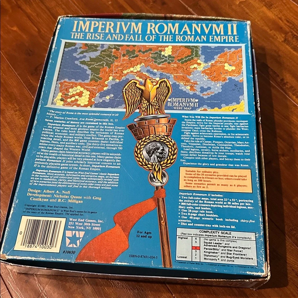 Imperium Romanum II 1985 West End Games Complete Strategy Board Game